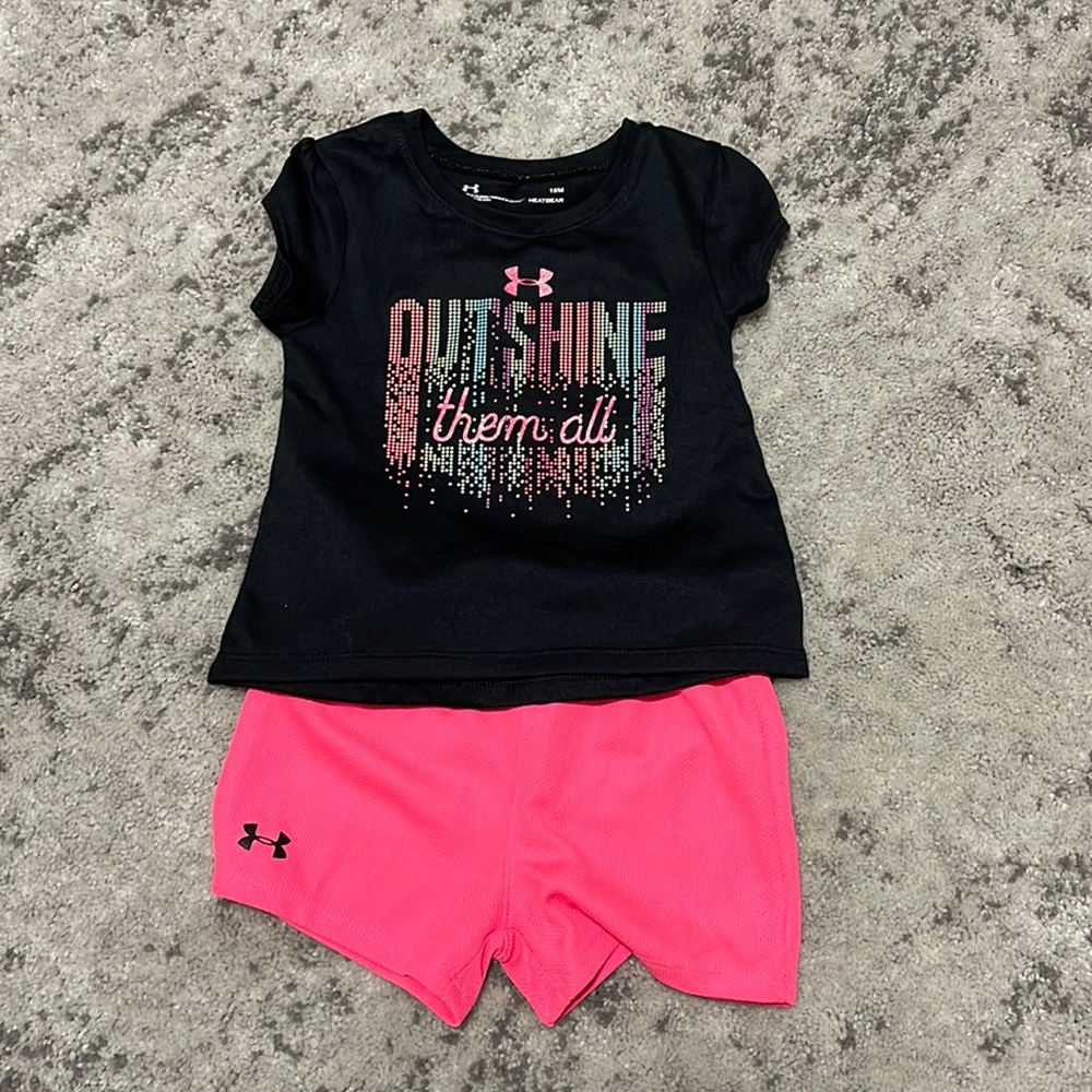Under Armour Girls “Outshine Them All” Shirt/Shorts Set